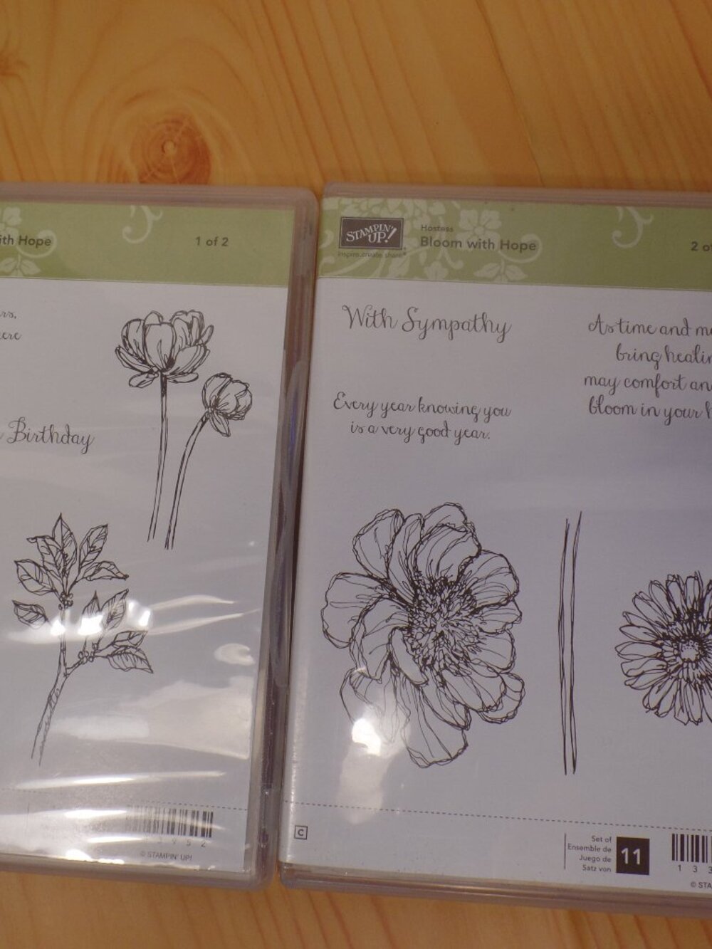 Stampin' Up! BLOOM WITH HOPE (1 and 2) Clear Mount Stamp Set